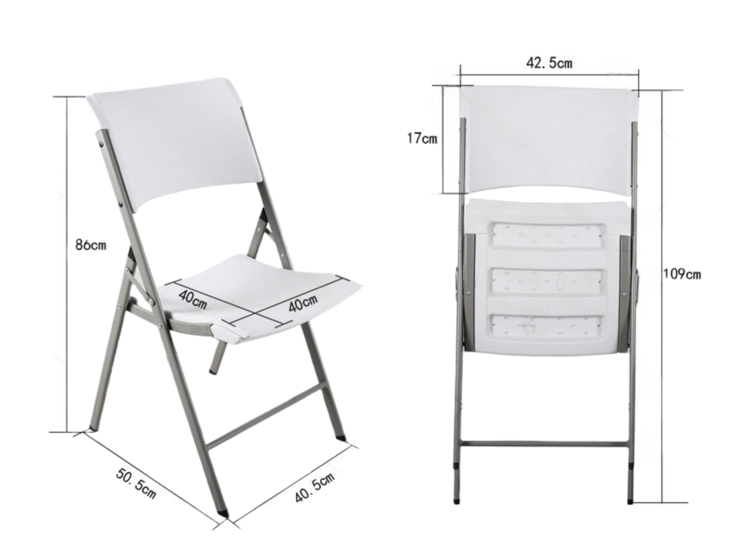 Plastic folding chair