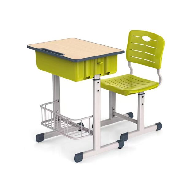 Student Desk and Chair Set with Basket